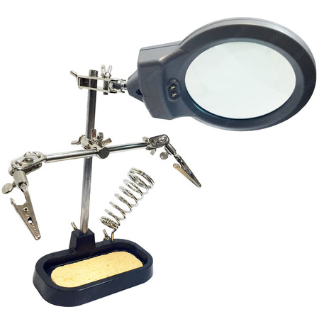 Electriduct Helping Hand Magnifying Glass with LED Lights and Soldering Stand TL-ZS-STAND-10MB